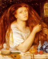 Mujer Peinándose Hermandad Prerrafaelita Dante Gabriel Rossetti